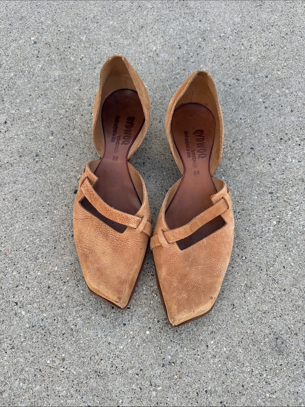 CYDWOQ Leather Flats